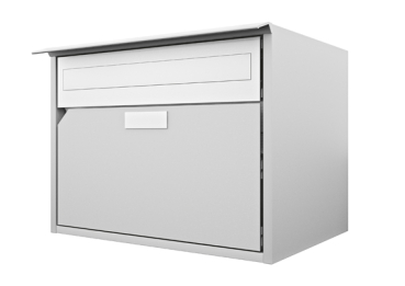 Briefkasten Huber Aluminium 300/400 Weissaluminium RAL 9006 (D)